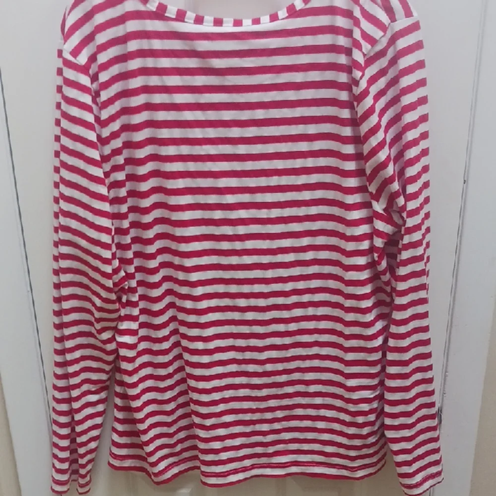 Red and White Striped Long Sleeve Tee - Picture 6 of 8